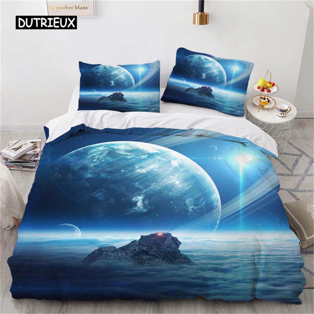 Fantasy Galaxy Duvet Cover Twin King Size for Teens Kids Boys Starry Sky Bedding Set Microfiber Outer Space Theme Cover Bedroom