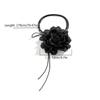 Elegant Rose Flower Clavicle Chain All-matched Necklace Women Bridal Adjustable Choker Mariage Jewelry Y2K Accessories