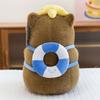 New Seaside Summer Coconut Tree Backpack Kapibara Plush Toy Swimming Ring Capybara Doll for Girls