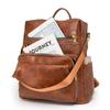 Mochila Retro para Mujer de Gran Capacidad para Viaje Diario con Borla