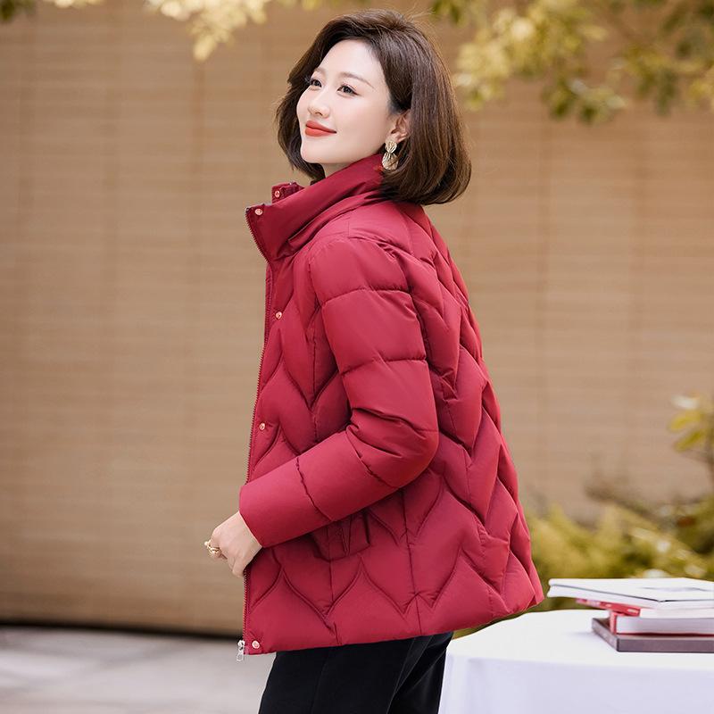 Short Down Cotton Coat for Women, Middle-aged Mother's Winter Coat, Plus Size Plus Size Cotton Coat, Thickened Coat