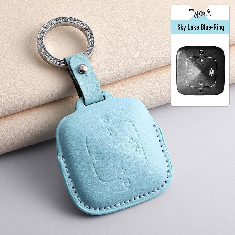 Zeekr 001 Car Key Case: 3D Smart Bluetooth Protective Cover with Bow Buckle