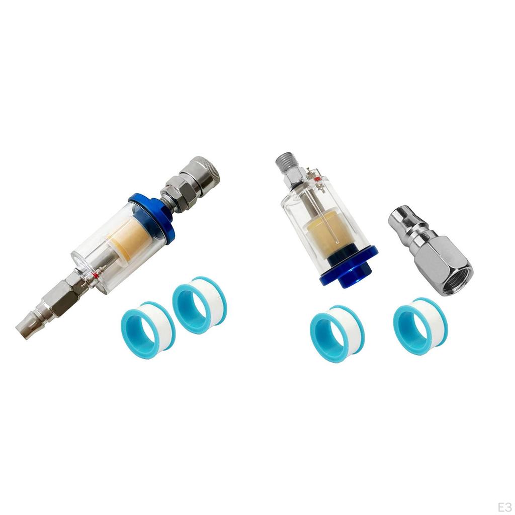 Oil Water Separator 1/4 inch NPT Moisture Includes 2 PTFE Tapes Protect Pneumatic Tools