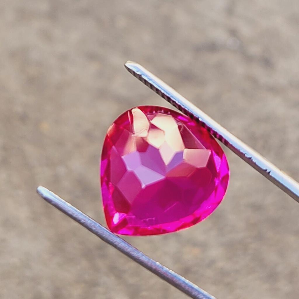 15.25 Ct Natural Pink Padparadscha Certified Gemstone Heart Cut Gemstone