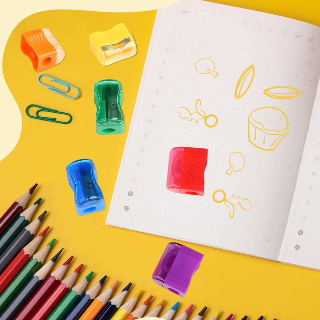 Adorox 72 Count - Plastic Handheld Pencil Sharpener for Classroom, School, Office, Kids’ Party Favors & Art Supplies