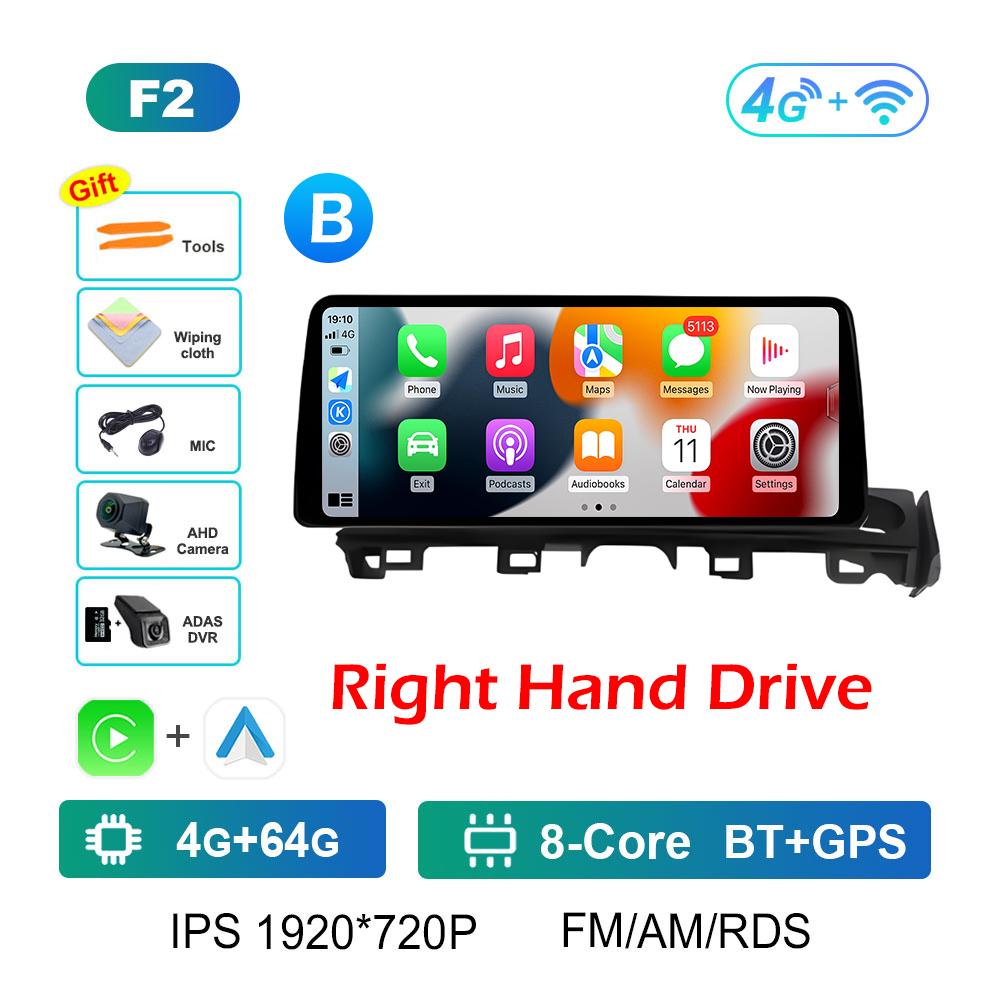 For Mazda ATENZA 2017 2018 - 2019 Wireless Carplay Android Intelligent System Bluetooth 12.3 Inch Touch Screen Accessories WIFI