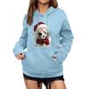 Women's Winter Christmas Printed Pullover Hooded Sweatshirt Fleece Long Sleeve Sweatshirt