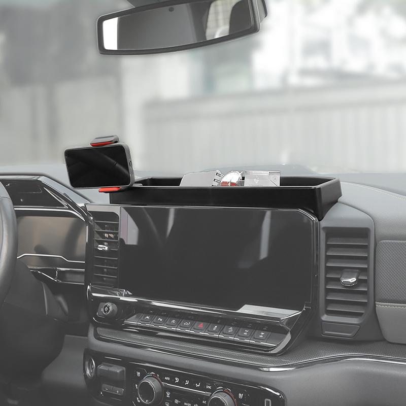 Dashboard Center Console Storage Box Mobile Phone Tablet Bracket Holder Fit For Chevy Silverado 2022 Up Car Accessories