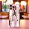 Pink heart to heart Phone Case High-end Phone Case Electroplated Glass TPU PhoneCase for iPhone 17 16 15 14 13 12 11pm Pro Plus