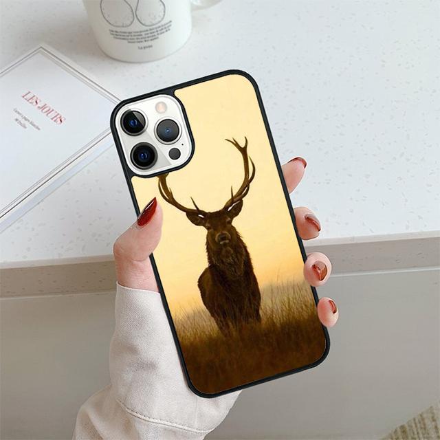 STUNNING DEER Animal Phone Case For iPhone 17 Air 14 15 16 13 12 Cover For Apple 14 15 16 Pro Max Plus Coque