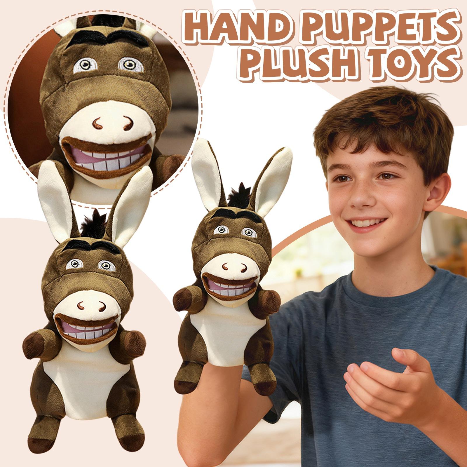 

Плюшевая игрушка для игр родителей и детей и рассказывания историй в детских садах с ртом, который может двигаться One Size