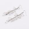 Tiktok Live Stream Supply Natural Crystal Stone Earrings, Pure Handmade Gravel Tassel Long Earrings Manufacturer E75