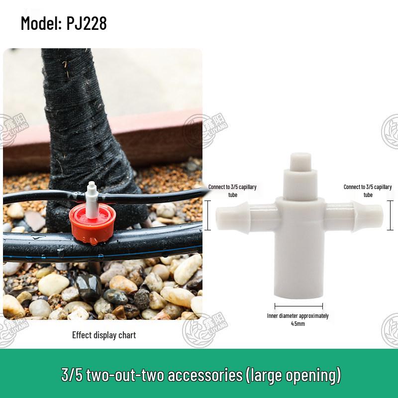 Capillary and Micro-Sprinkler Fittings: Single/Double Hooks, Tee, Straight Connector, Drip Stop, Mountain Bracket, Five-Way, Greenhouse.