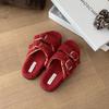 2025 new Mao Mao shoes metal buckle open-toed sandals, wearing Birkenstocks slippers women's shoes