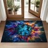 Chelsea FC Design Crystal Velvet Rug Soft Decorative Mat for Bedroom Entrance