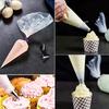 Pastry Props Set Disposable Piping Bags with Stainless Steel Piping Nozzle Suitable for Cake Cream Bread DIY Baking Supplies ZYF