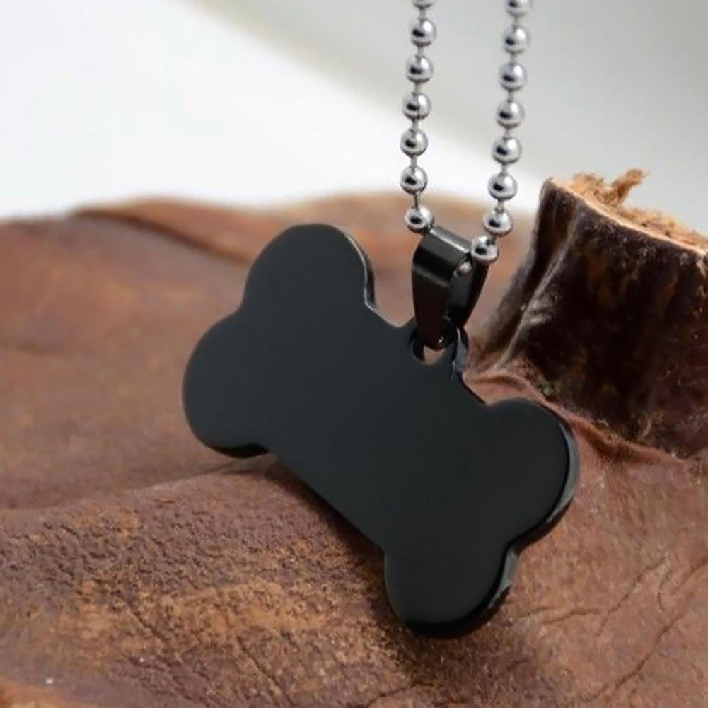 Cute Stainless Pet Name Dog Personalized ID Steel Blank Bone Tags