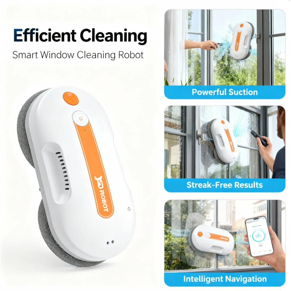 New Generation High-performance Integrated Ultra-low Noise Multifunctional Villa Glass Dedicated Window Cleaning Robot