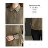 Women's Pullover Button Long Sleeve Lapel Spring and Autumn Bottoming Shirt Women's Elegant Top