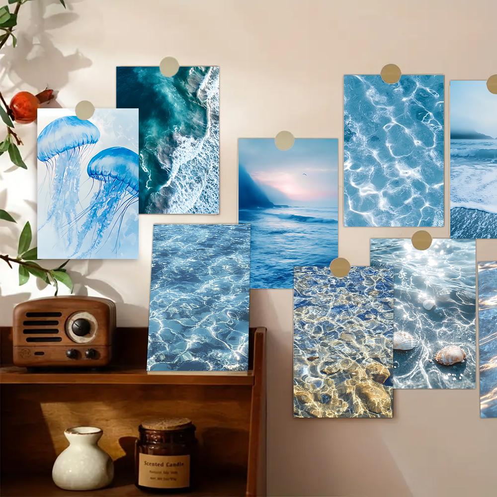 32 Pcs, Sea Life Postcards, Wall Stickers, Mailing Cards, Greeting Cards, DIY Postcards, Souvenir Postcards, Decorations