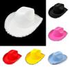 Halloween Cowboy Hat With Silver Edge For Costume Party And Cosplay