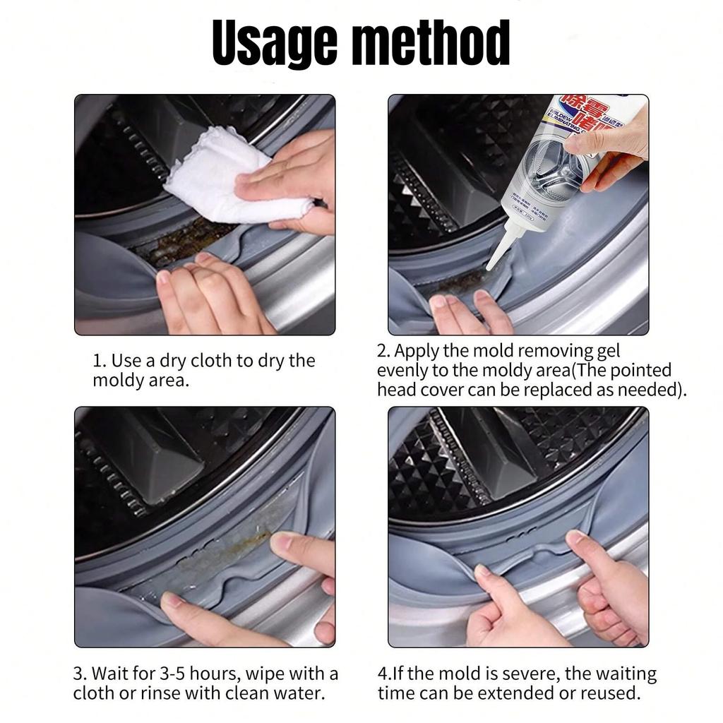 Mold Remover Gel Anti-Mold Cleaning Gel For Kitchen Bathroom Washing Machine Refrigerator Rubber Ring Removing Mold