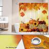 Funnytree 72"x72" Fall Pumpkins Maple Autumn Thanksgiving Sunflowers Harvest Falling Leaves Shower Curtain for Bathroom Decor Machine Washable (Hooks