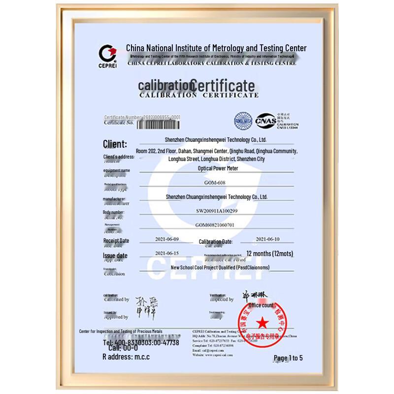 Shengwei OM-608 High-Precision Optical Power Meter & Fiber Tester