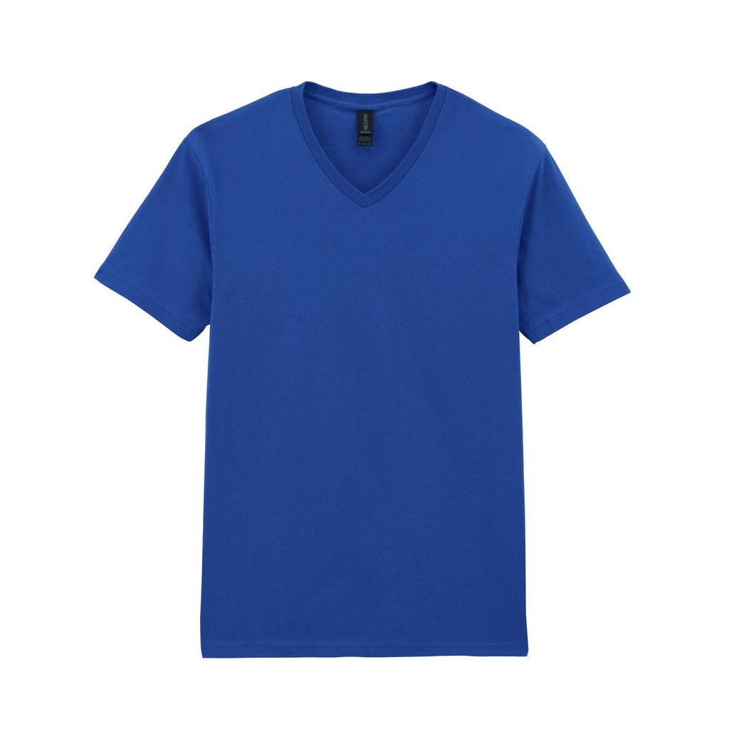 Gildan Weiches Herren-T-Shirt mit V-Ausschnitt und kurzen Ärmeln