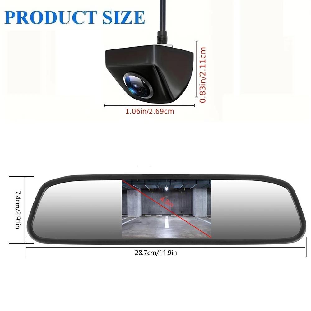 Bileeko 4.3" Car Mirror Monitor Reversing Backup Camera Rear View Parking System