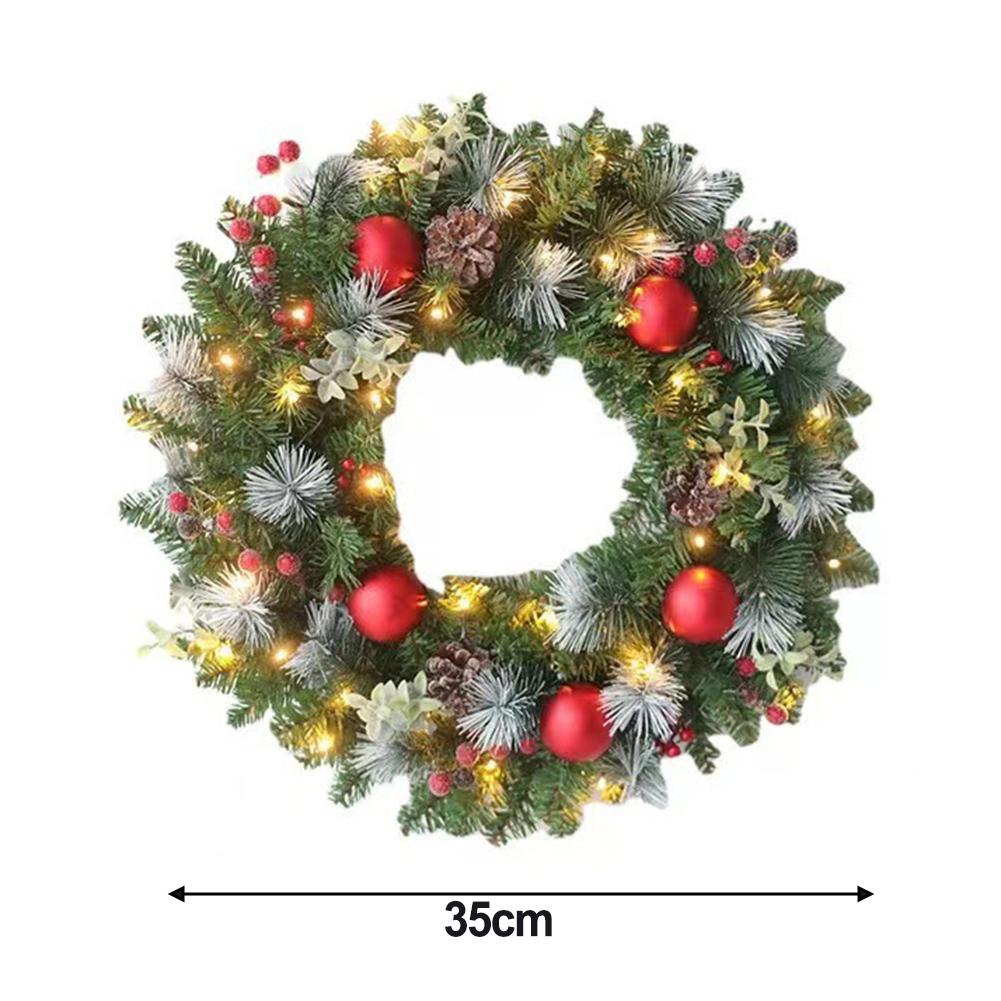 Red Fruit Christmas Wreath for Front Door and Holiday Events Made from Plastic Material for Long Lasting Seasonal Use