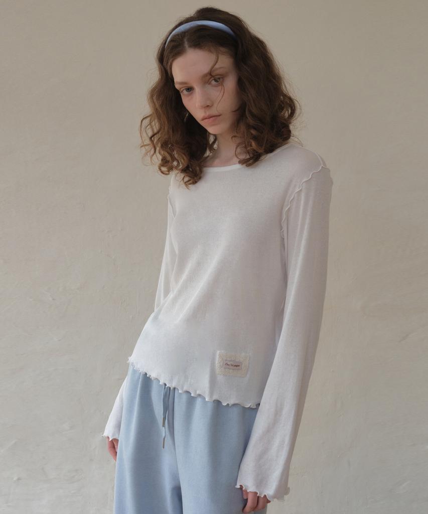 Aueonoseuteljia Lisse Merrow T-Shirt_Ivory(O26Tp01)