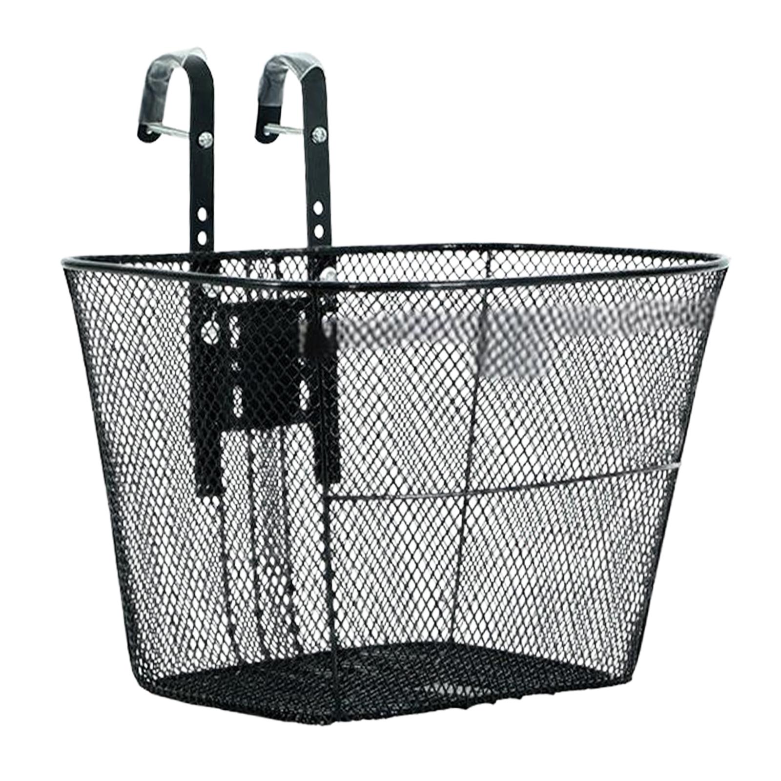 Front Bike Basket Replace Part Lightweight Decorative Practical Sturdy Metal Wire Carrying Bicycle Basket Cargo Rack Adjustable