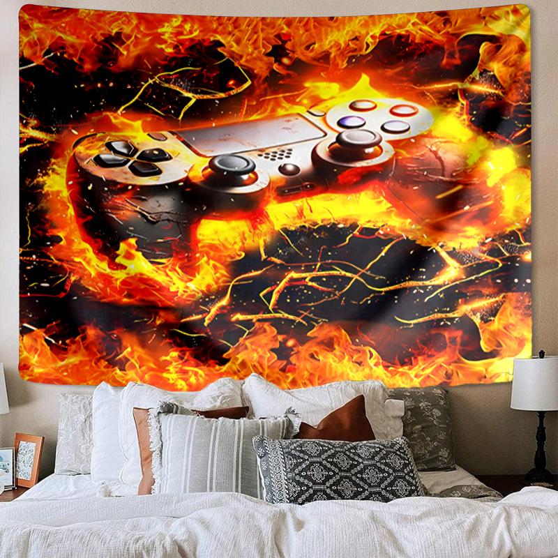 Galactic Gaming Game Controller Printed Tapestry, Wall Hanging,Livingroom, Dormitory, Large Wall Decor, Fabric Decor Fan Birthday Gifts