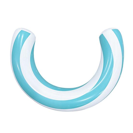 U-shaped Inflatable Pool Float Thickened PVC Semicircle Float Tube Foldable Floating Lounge Summer Swimming Pool Party Beach Lake Essentials синий