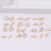 Hot-selling High-quality Small Brass + Zircon Trendy Pendant DIY Handmade Necklace Bracelet Accessories
