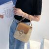 Small Straw Bucket Bags for Women Summer Crossbody Bags Lady Travel Purses and Handbags Female Shoul