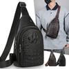 Business Casual Crossbody Bag - Soft PU Leather Chest Sling with Phone Pocket for White-Collar Professionals