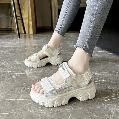 Sports Sandals Women's New Models In Summer 2025 Women's Wear Platform Muffins Fashion Soft-soled Casual Beach Shoes