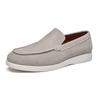 Casual British Style Suede Leather Frosted Loafers Men's Lazy Bean Men Casual Formal Boat Men's Vulcanize Male Shoes  Adult
