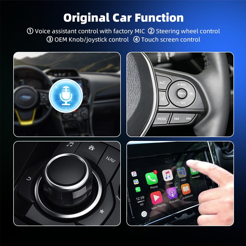2in1 Wireless CarPlay Dongle Wireless Android Auto Adapter AI Smart Box Car Intelligent Systems For Car With Wired CarPlay