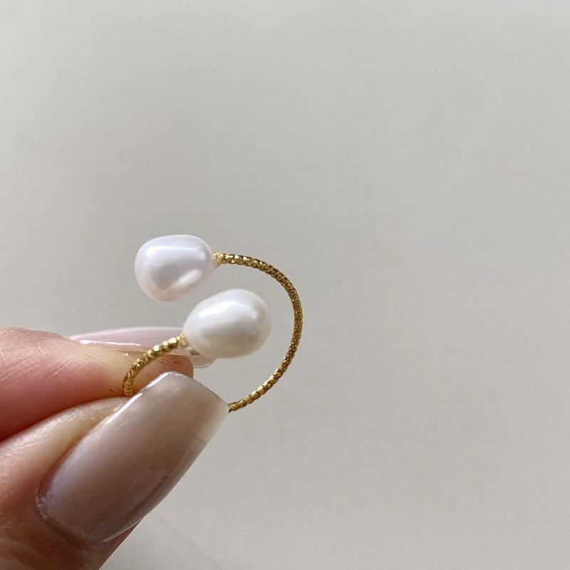 

Модное кольцо с узлом и корейским барочным жемчугом для женщин, стильный и роскошный штрих