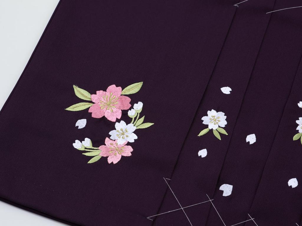 Hakama Kirschblüten-Stickerei Hakama Rock Typ Einzelstück M LL Größe [Hanamichi] Damen - hs-104 (LL-Größe, 10. Lila)