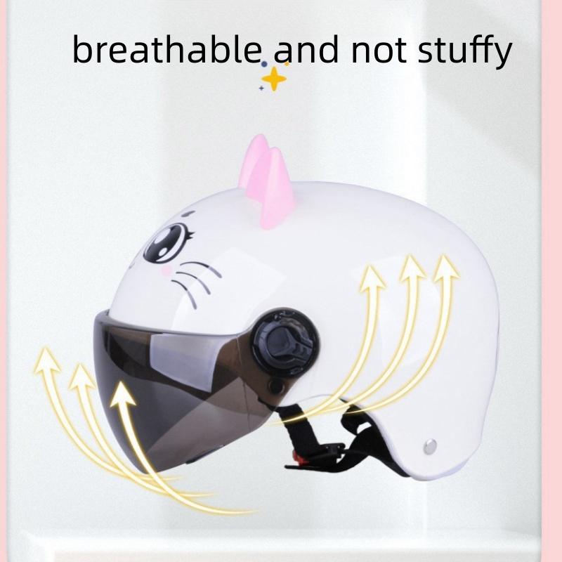 Children's Helmet Electric Battery Car Kids Helmet Boys Girls Children Four Seasons Universal Models