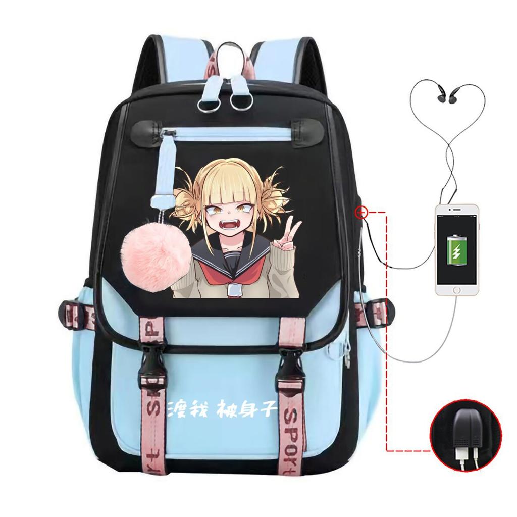 My Hero Academy Has the Same Peripheral Backpack, Animation Two-dimensional Printing, Primary and Secondary School Schoolbag.