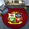 British & Irish Lions Round Rug for Livingroom,Bedroom, Palyroom, Chair Rug, Area Rug, Circle Carpet, Fan Christmas Gift