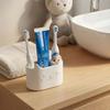 1pc Cat-Themed Three-Hole Self-Draining Toothbrush Holder, Desktop Storage Organizer For Cosmetics, Facial Cleanser