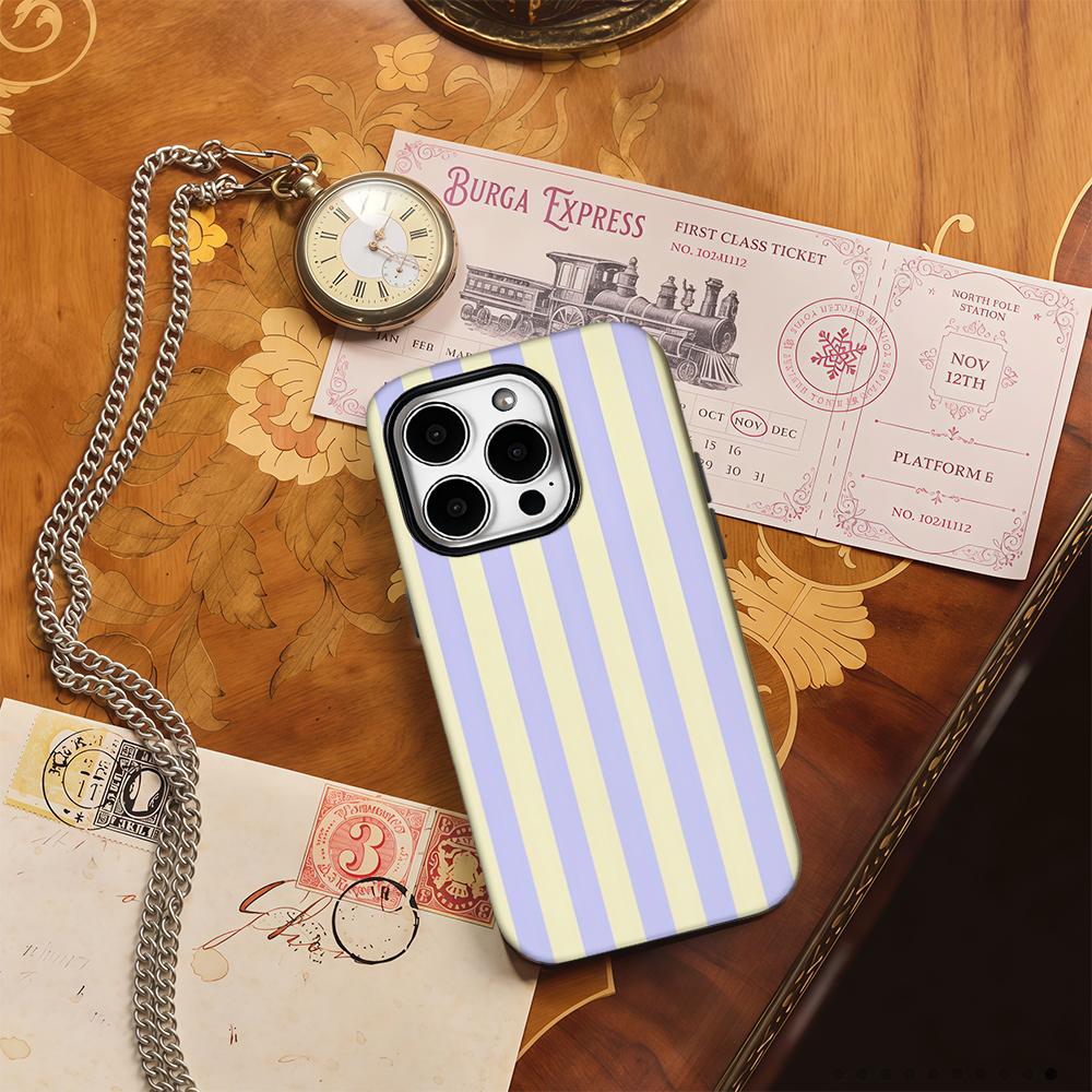Luxury Creamy Purple Phone Case for iPhone 16 15 14 13 12 11 X XS XR XSMAX 7 8 Pro Max Plus Double-layer Back Cover