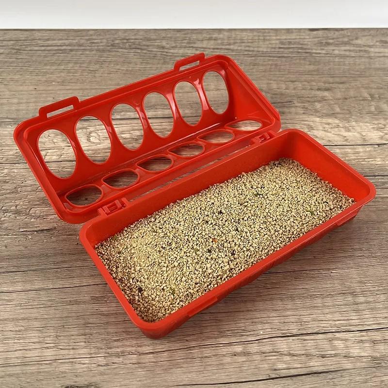 Automatic Chicken Feeder for Quail&Button Quail-Small Poultry Food Container Anti-Spill Design Portable Bird Feeder for Hens