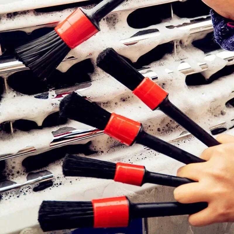 1pcs/5pcs Detailing Brush Set Car Brushes Car Detailing Brush For Auto Cleaning Dashboard Air Outlet Wheel Wash Maintenance Tool